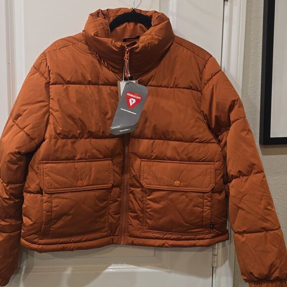 Vans Aubrey Primaloft Puffer Jacket- Auburn Orange - Picture 9 of 10